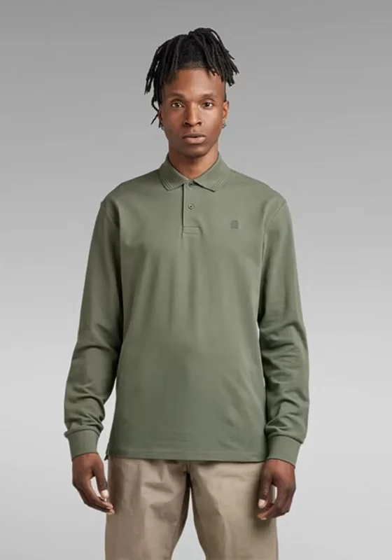 Buy More, Save More G-Star Raw Dunda Core Long Sleeve Polo Shirt, Hunter