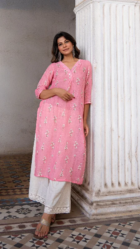 CANDY FLOSS LINEN KURTA