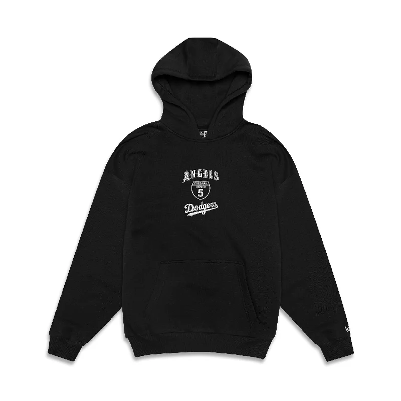 Weekend Bargains Galore MLB Multi Team Freeway Series Black Pullover Hoodie