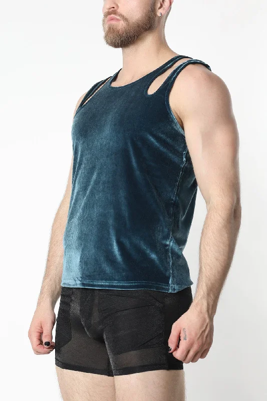 Instant Discount Vaux Velvet Crush Double Strap Tank Top