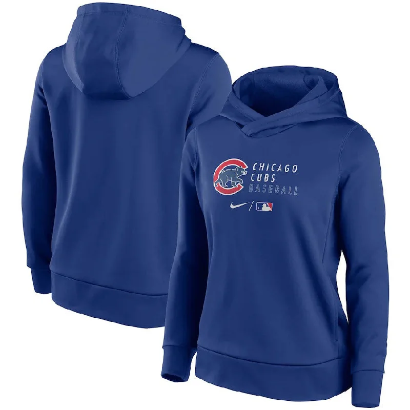 Weekend Bargains Just for You Chicago Cubs Nike Women's Authentic Collection Hooded Sweatshirt