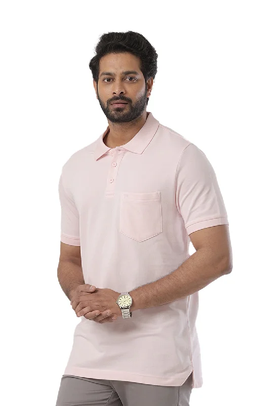 Discount Days Golf Polo - Baby Pink T-Shirts For Men | Ariser