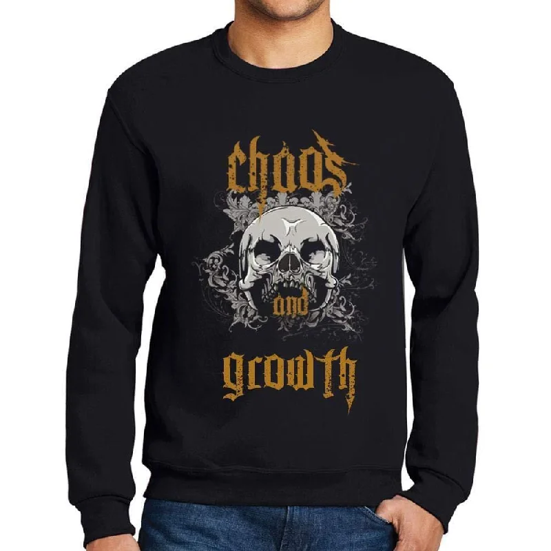 Stock Up and Save Ultrabasic - Homme Imprimé Graphique Sweat-Shirt Chaos and Growth Noir Profond Stock Up and Save Ultrabasic - Homme Imprimé Graphique Sweat-Shirt Chaos and Growth Noir Profond