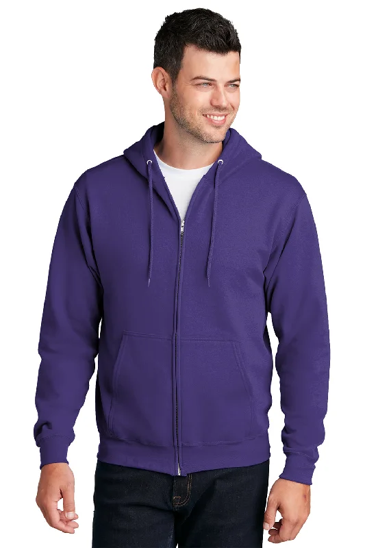 Weekend Bargains to Grab Port & Company Mens Core Pill Resistant Fleece Full Zip Hooded Sweatshirt Hoodie w/ Pockets - Purple Weekend Bargains to Grab Port & Company Mens Core Pill Resistant Fleece Full Zip Hooded Sweatshirt Hoodie w/ Pockets - Purple