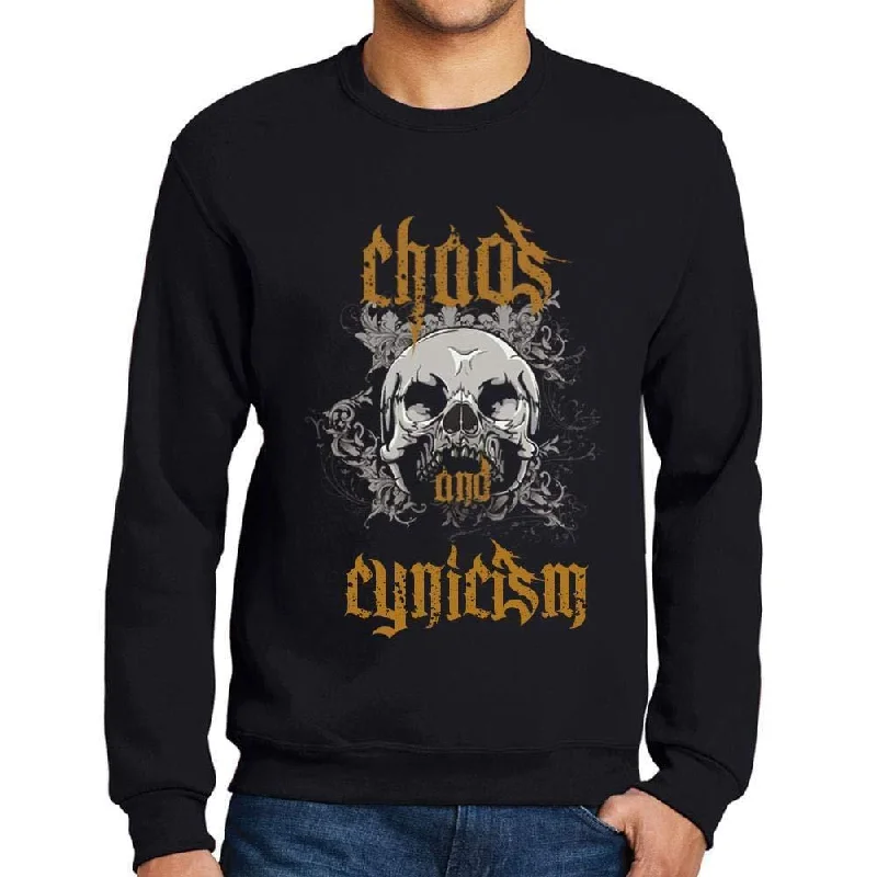 Mega Sale Ultrabasic - Homme Imprimé Graphique Sweat-Shirt Chaos and Cynicism Noir Profond Mega Sale Ultrabasic - Homme Imprimé Graphique Sweat-Shirt Chaos and Cynicism Noir Profond
