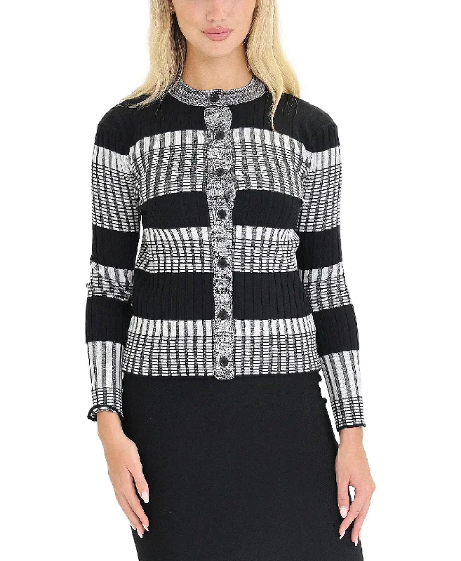 Weekend Deals to Brighten Your Day Knit Ribbed Stripe Cardigan