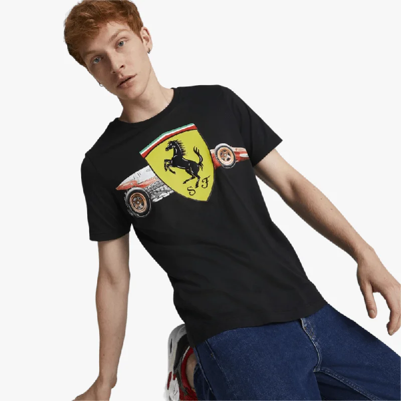 Weekend Bargains to Grab Puma Ferrari Mens Race Heritage Big Shield Short Sleeve Tee Black Weekend Bargains to Grab Puma Ferrari Mens Race Heritage Big Shield Short Sleeve Tee Black