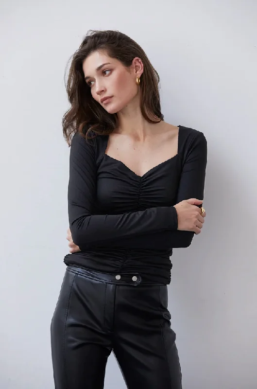 Weekend Discounts to Love Leilani Sweetheart Ruched Knit Top