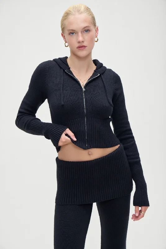 Fantastic Savings Aimee Zip Up Hoodie - Black