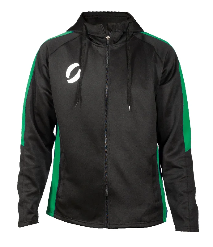 Weekend Deal Hooded Tracksuit Jacket - Black/Green