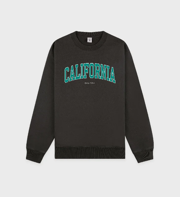Weekend Offers That Sizzle California Crewneck - Faded Black/Spring Green