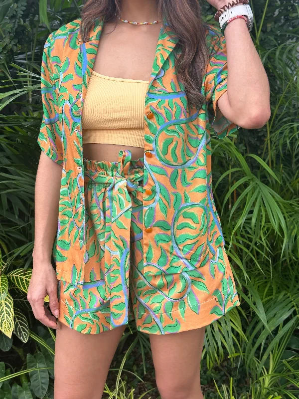 Weekend Savings Spectacle Wild Orange Bottom Shirt