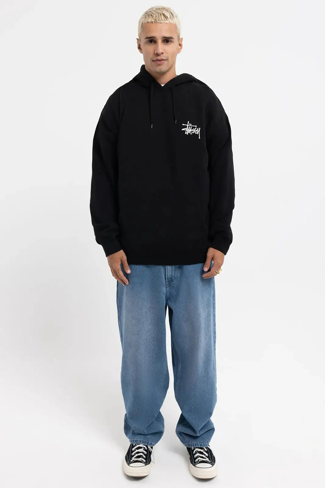 Can't Be Beat STUSSY Graffiti Lcb Fleece Hood - Black