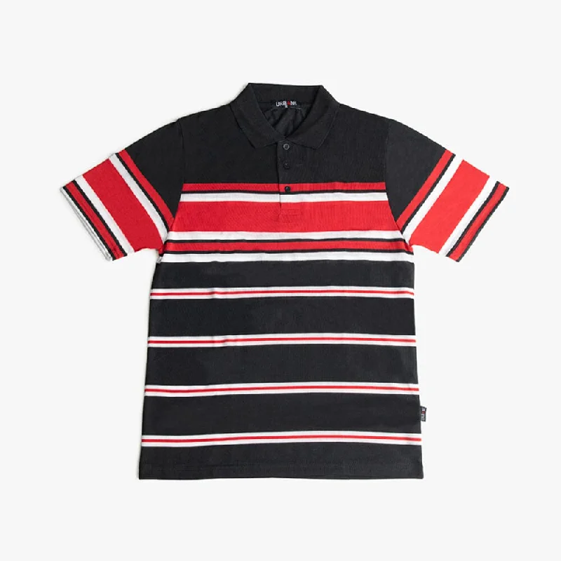 Deep Discounts Urban Life Mens Golfer Black Red Stripe