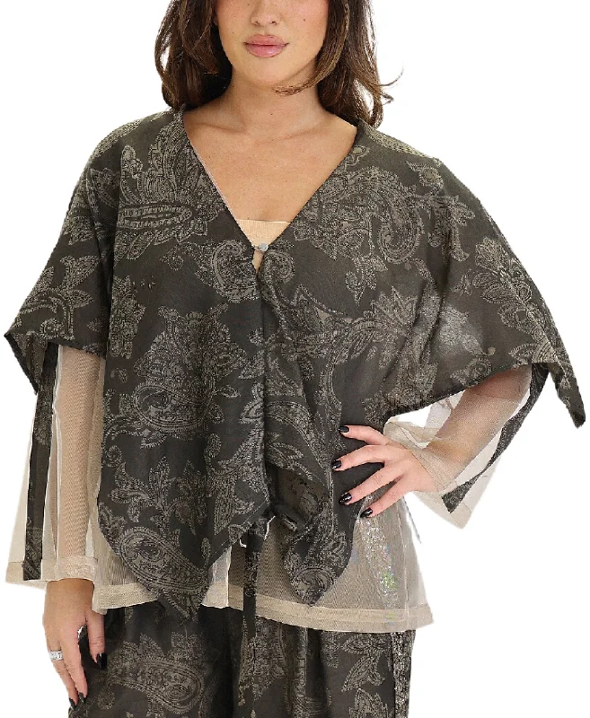 Unmissable Offer Printed Jacket w/ Sequins