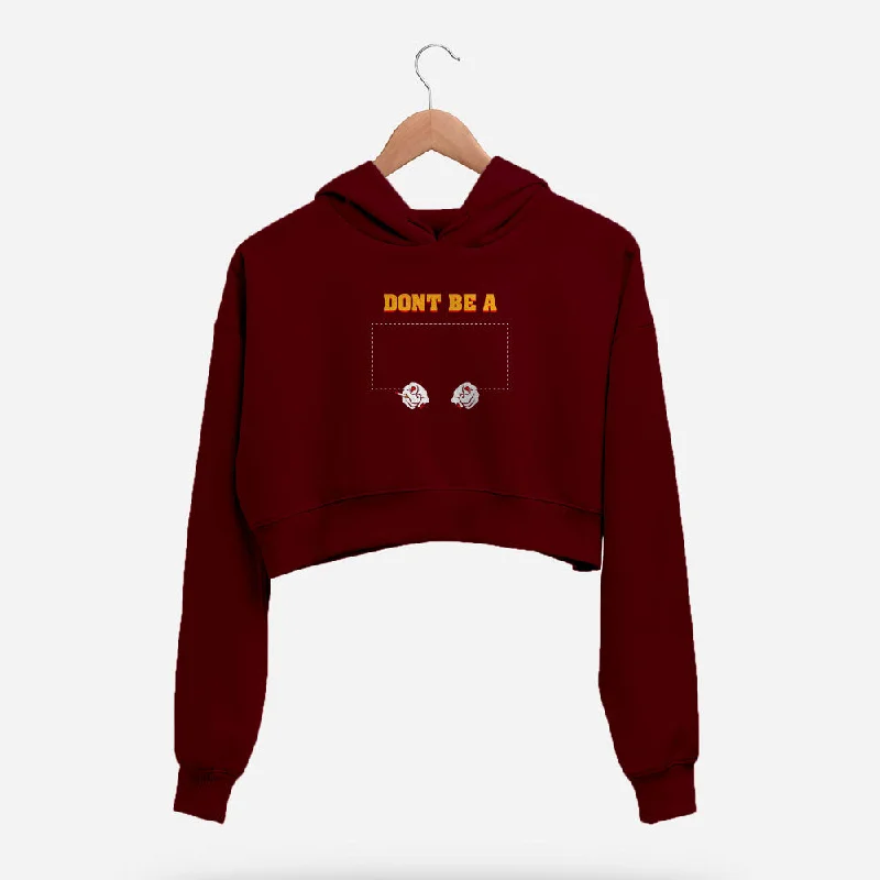 Don't Be A Square Pulp Fiction Crop Hoodie