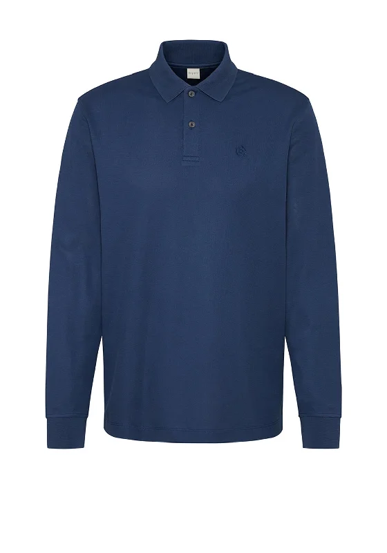 Don’t Miss Out Bugatti Long Sleeve Polo Shirt, Blue