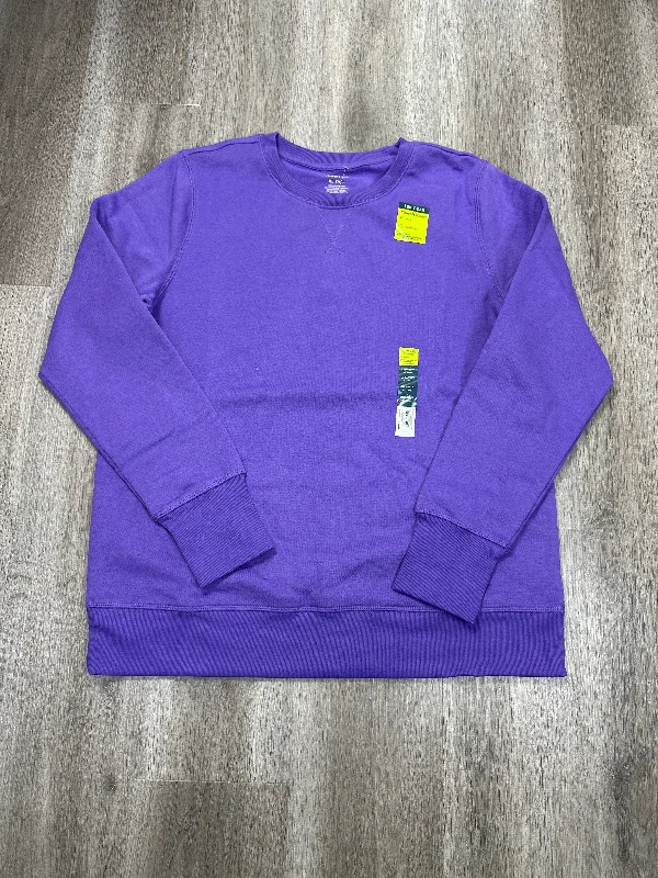 Time-Sensitive Athletic Sweatshirt Crewneck By Tek Gear In Purple, Size: Xl
