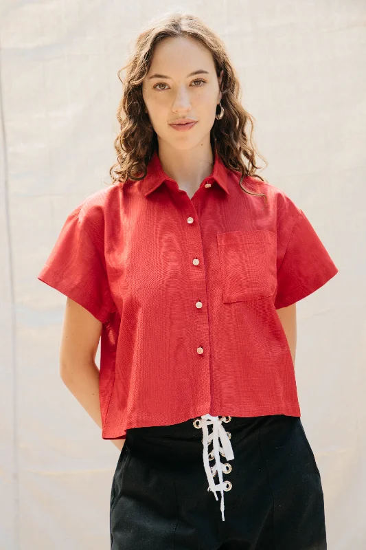 Corso Buttondown - Cherry Moire