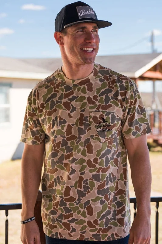 Massive Savings Driftwood Camo - SS Burlebo Outdoors Pocket Tee