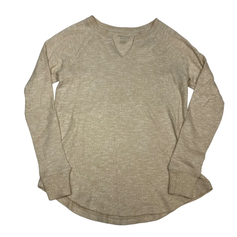 Weekend Bargains Just for You Top Long Sleeve By American Eagle In Tan, Size: Xs
