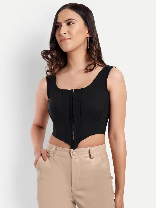 Shea black corset top