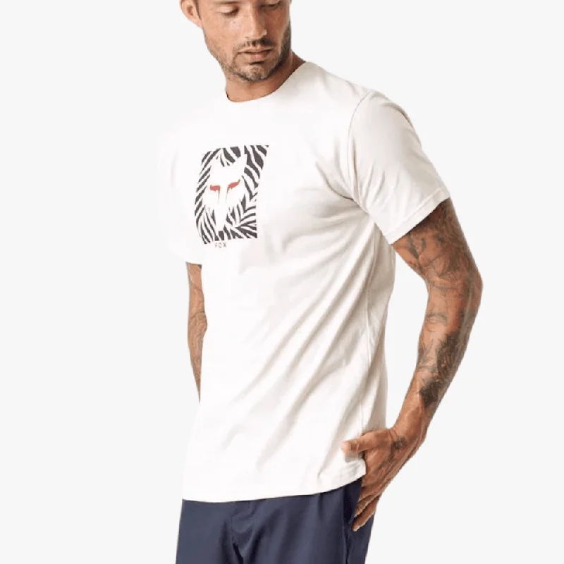 Deal Explosion Fox Mens Zebra Head Short Sleeve Tee Vintage White