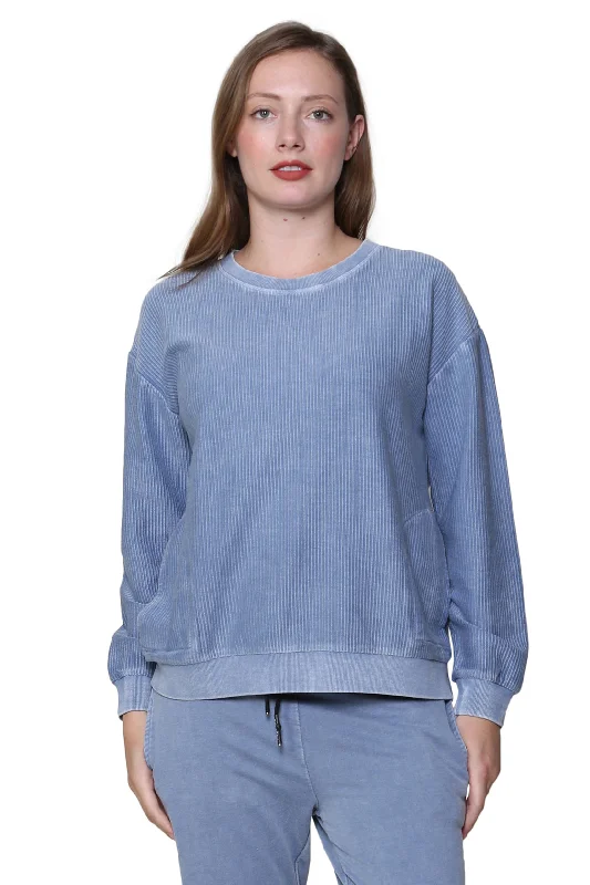 Ottoman Rib Knit Long Sleeve Top