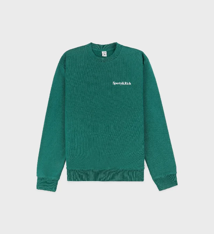 Weekend Specials to Cherish Health Is Wealth Crewneck - Alpine/White