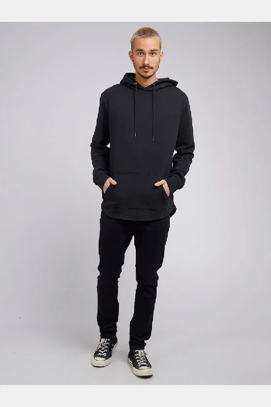 Exclusive Offers Silent theory curved hem hoody - washed black