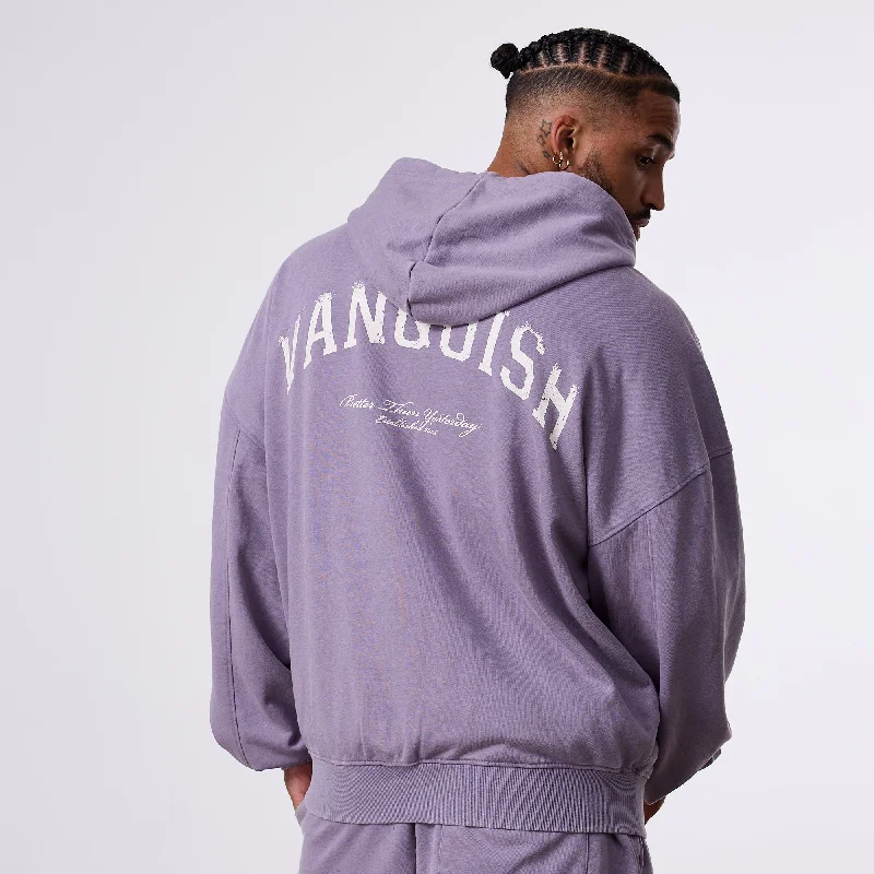 Great Deal Vanquish Better Than Yesterday Washed Purple Full Zip Hoodie