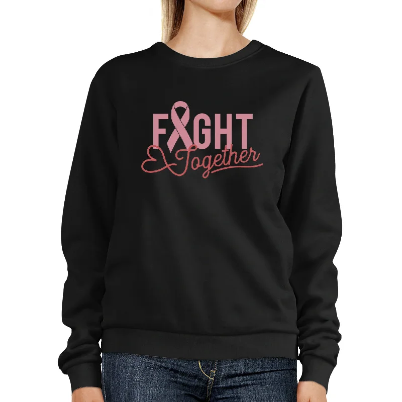 Steals and Deals Fight Together Breast Cancer Awareness Black SweatShirt