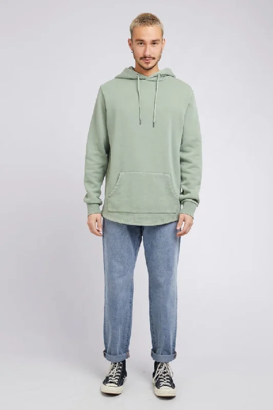 Don't Miss Out Silent theory curved hem hoody green