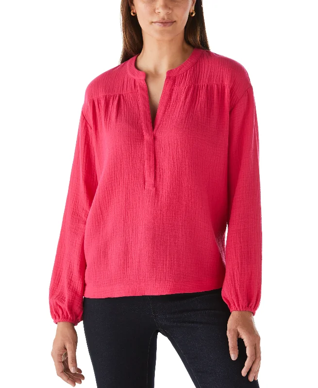 Weekend Discounts to Indulge In Petite Size Solid Gauze Top
