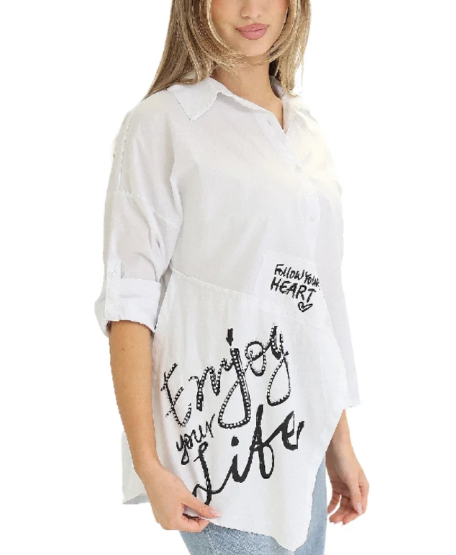 Weekend Specials to Snag "Follow Your Heart" Asymmetrical Shirt