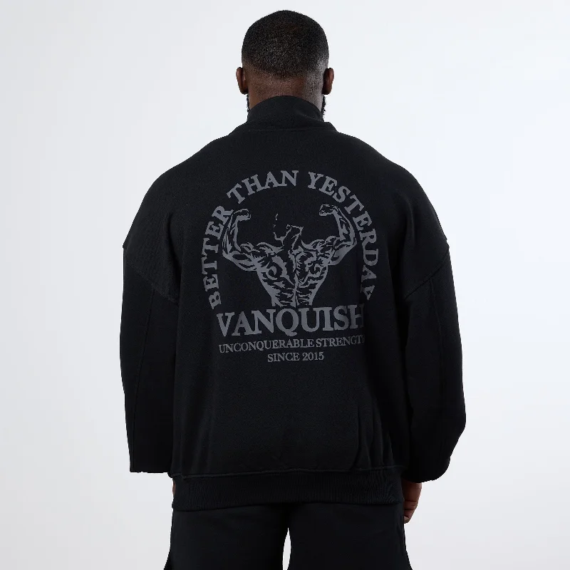 Flash Sale Vanquish Black Unconquerable Strength Quarter Zip Sweater