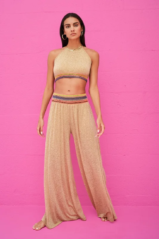 Halter Top & Wide Leg Pant Set