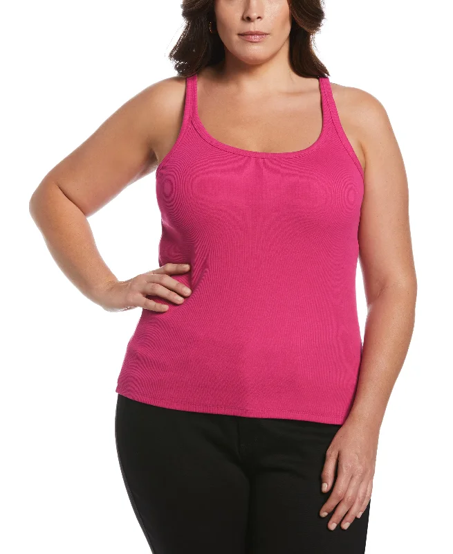 Super Sale Plus Size Ribbed Tank Top
