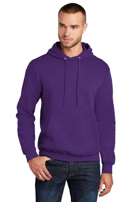 Grand Opening Sale Port & Company Mens Core Pill Resistant Fleece Hooded Sweatshirt Hoodie w/ Pouch Pocket - Team Purple Grand Opening Sale Port & Company Mens Core Pill Resistant Fleece Hooded Sweatshirt Hoodie w/ Pouch Pocket - Team Purple