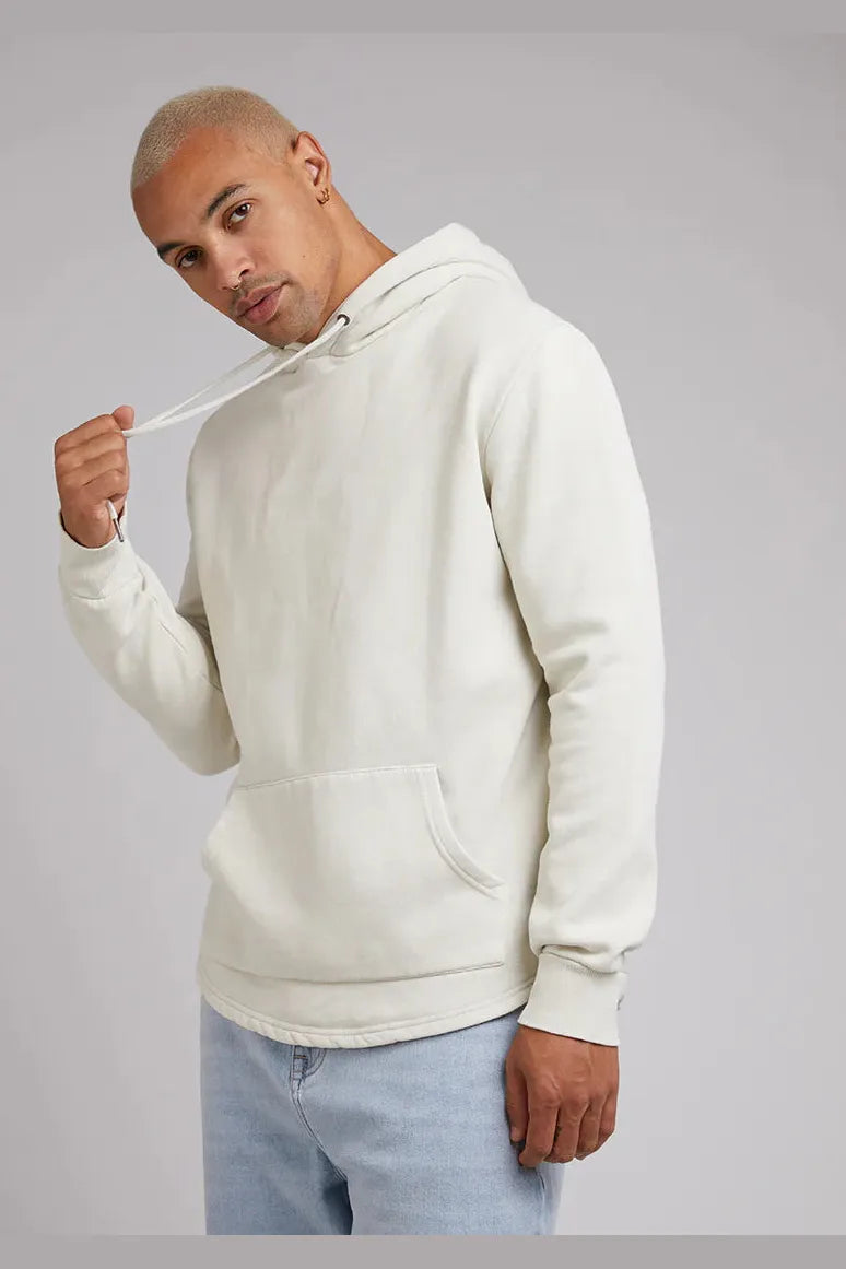 Limited Offer Silent theory curved hem hoody bone