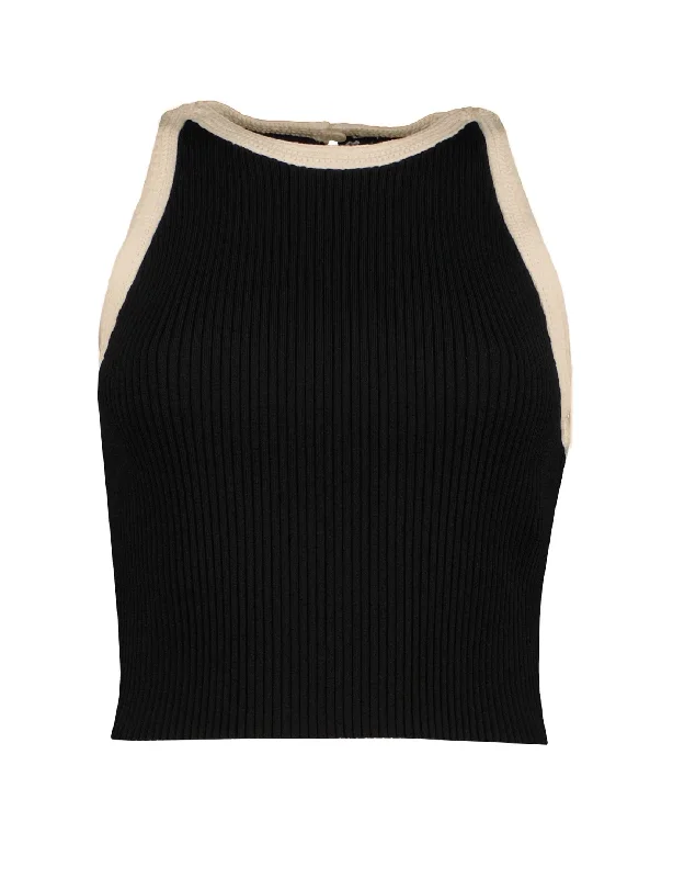 Bishop & Young Candace Ribbed Sweater Tank NATURAL