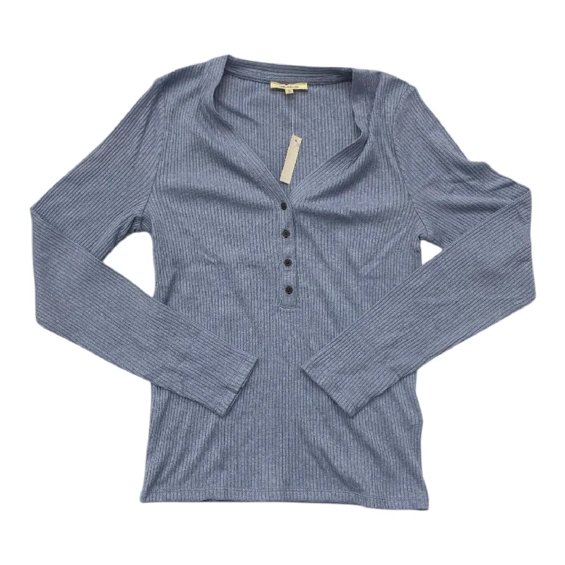 Weekend Deals to Brighten Your Day Top Long Sleeve By Madewell In Blue, Size: M