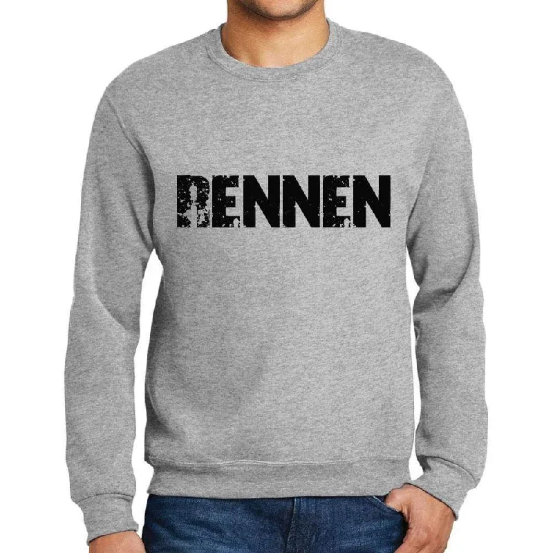 Weekend Bargains to Celebrate Men's Printed Graphic Sweatshirt Popular Words RENNEN Grey Marl Weekend Bargains to Celebrate Men's Printed Graphic Sweatshirt Popular Words RENNEN Grey Marl