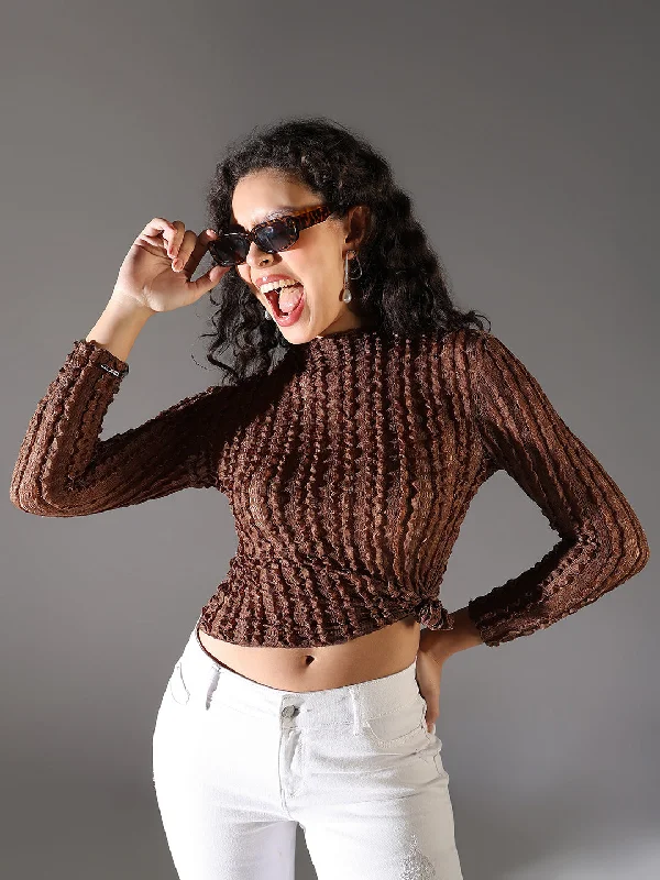 Instant Deal Women Brown Solid Top