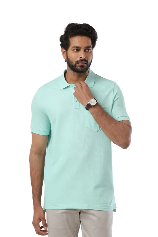 Mega Deal Golf Polo - Turquoise Green T-Shirts For Men | Ariser