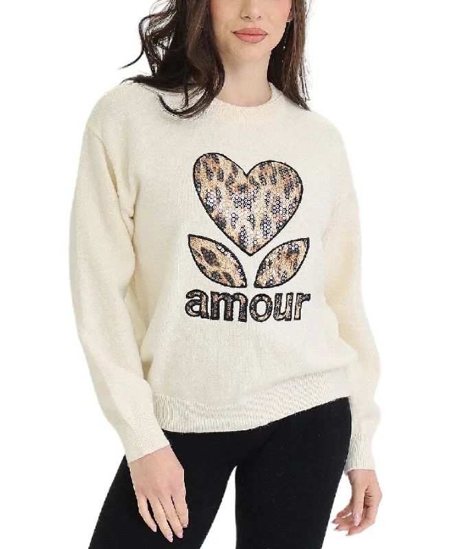 Deal of the Day Leopard Print "amour" Sweater