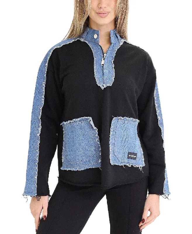 Major Deal Fleece & Denim Combo Top