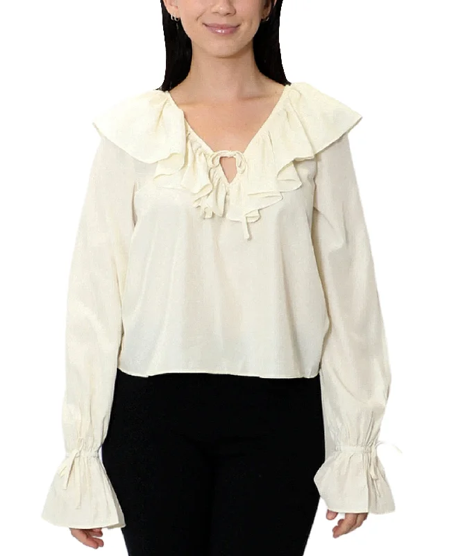 Weekend Sale: Don't Miss Out Solid Ruffle Blouse