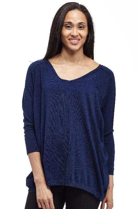 La Cera V-Neckline Dolman Sleeve Sweater - Plus Size