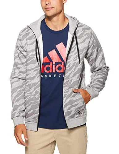 Final Clearance Adidas Mens Ess Aop Fz Hdy Sweatshirt